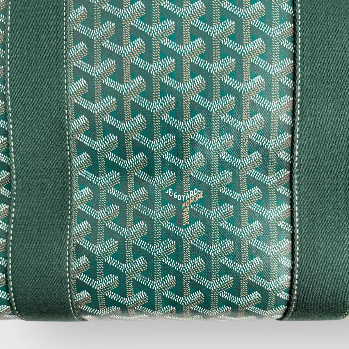 Goyard French Bulldog Green Villette Tote Bag