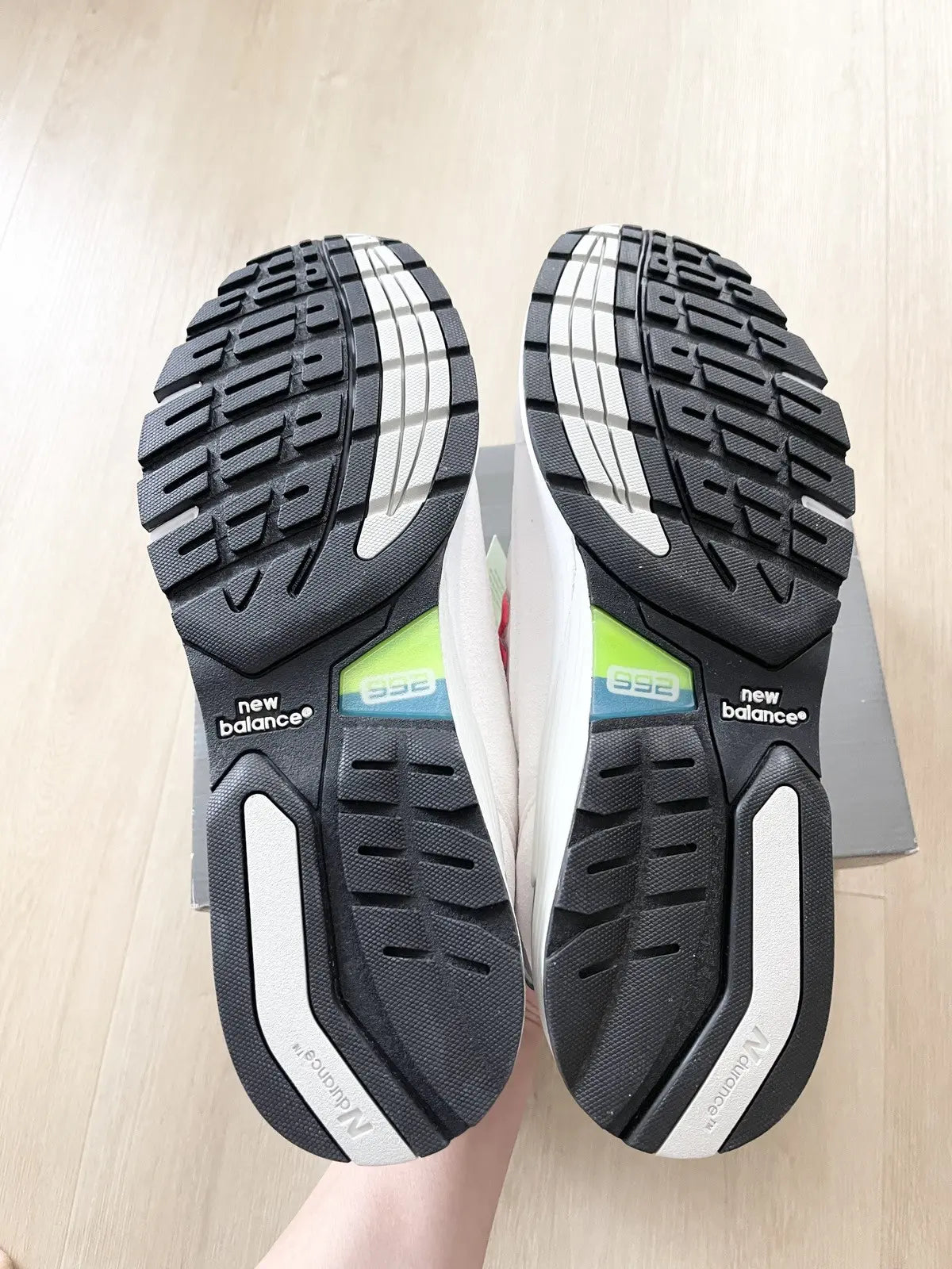 New Balance 992 Made in USA White Neon