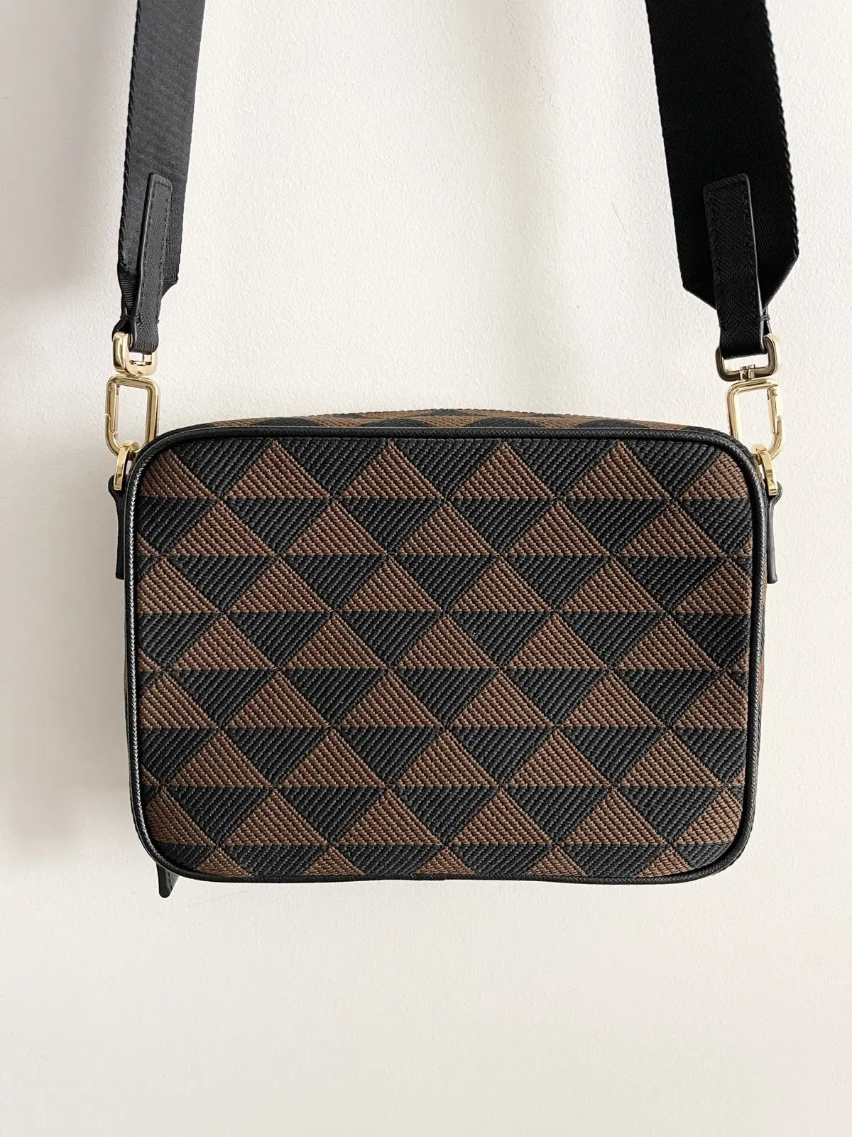 Prada Symbole Triangolo Canapa Crossbody Bag