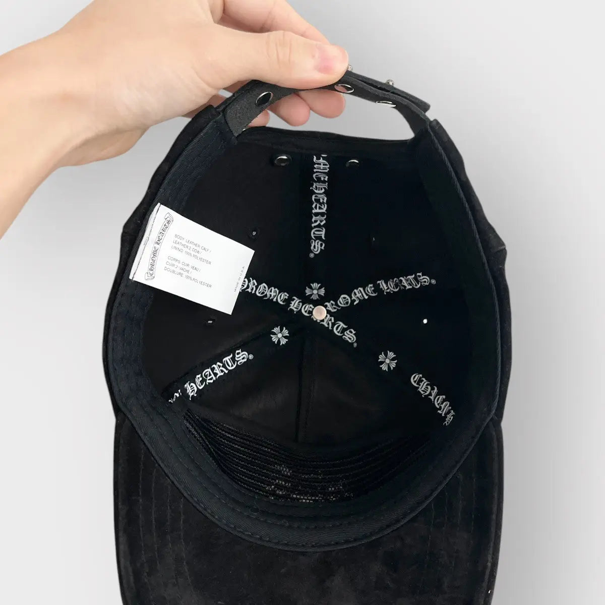Chrome Hearts Calf Suede Leather Hat