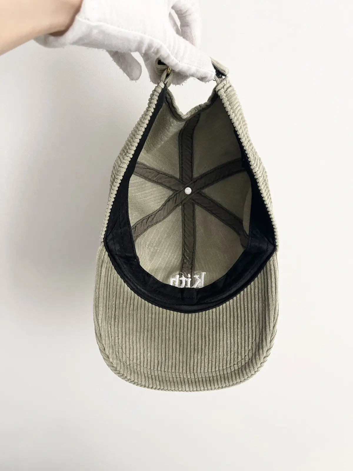 KITH Logo Corduroy Hat in Green