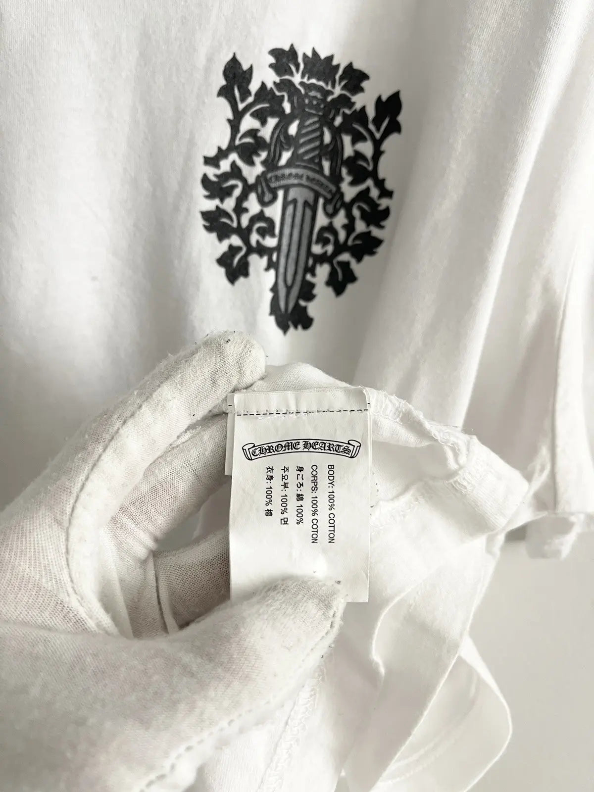 2010s Chrome Hearts Floral Dagger Tee