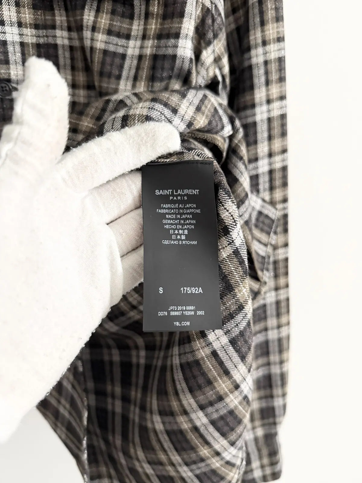 Saint Laurent Hedi Flannel Button Up Shirt