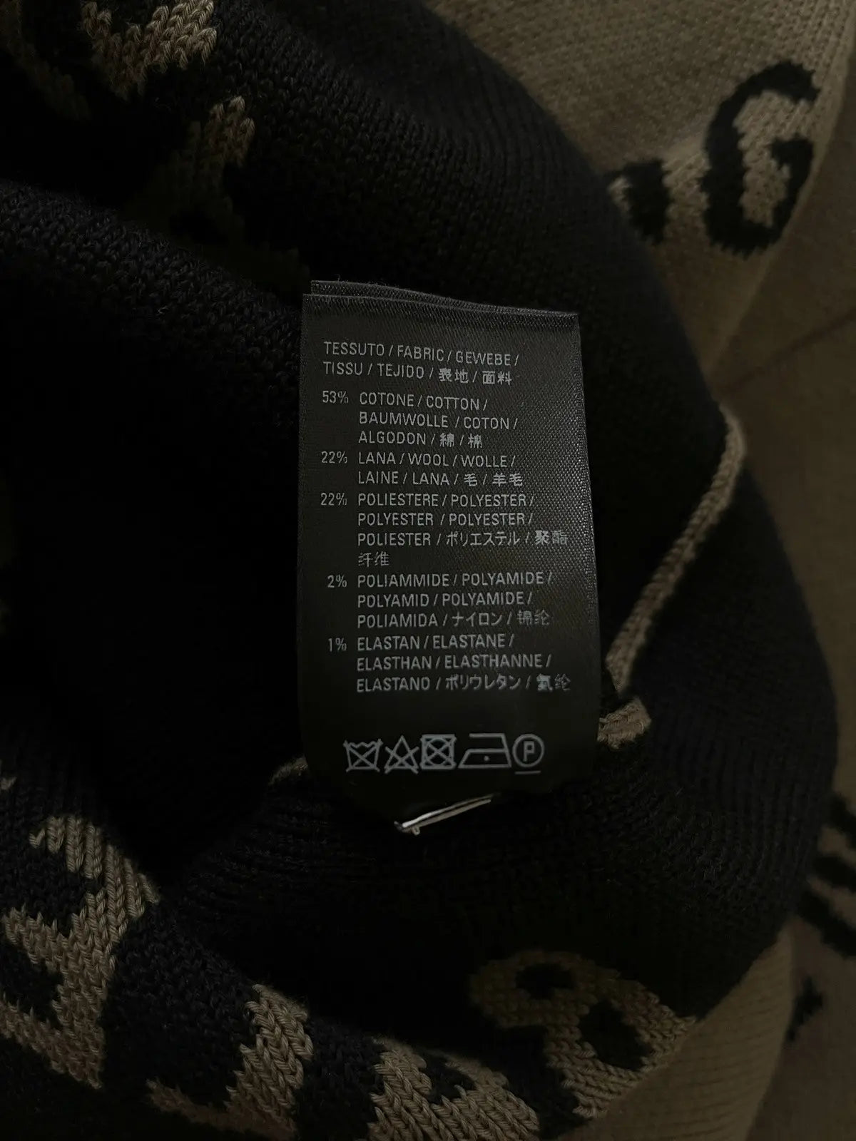 Balenciaga Logo Intarsia Oversized Crewneck Sweater