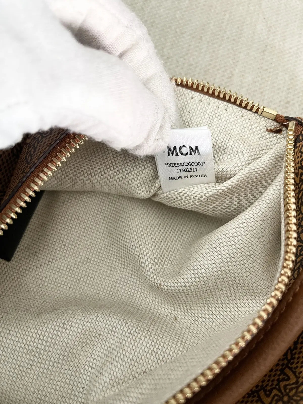 MCM Himmel Triangle Pouch Bag In Lauretos