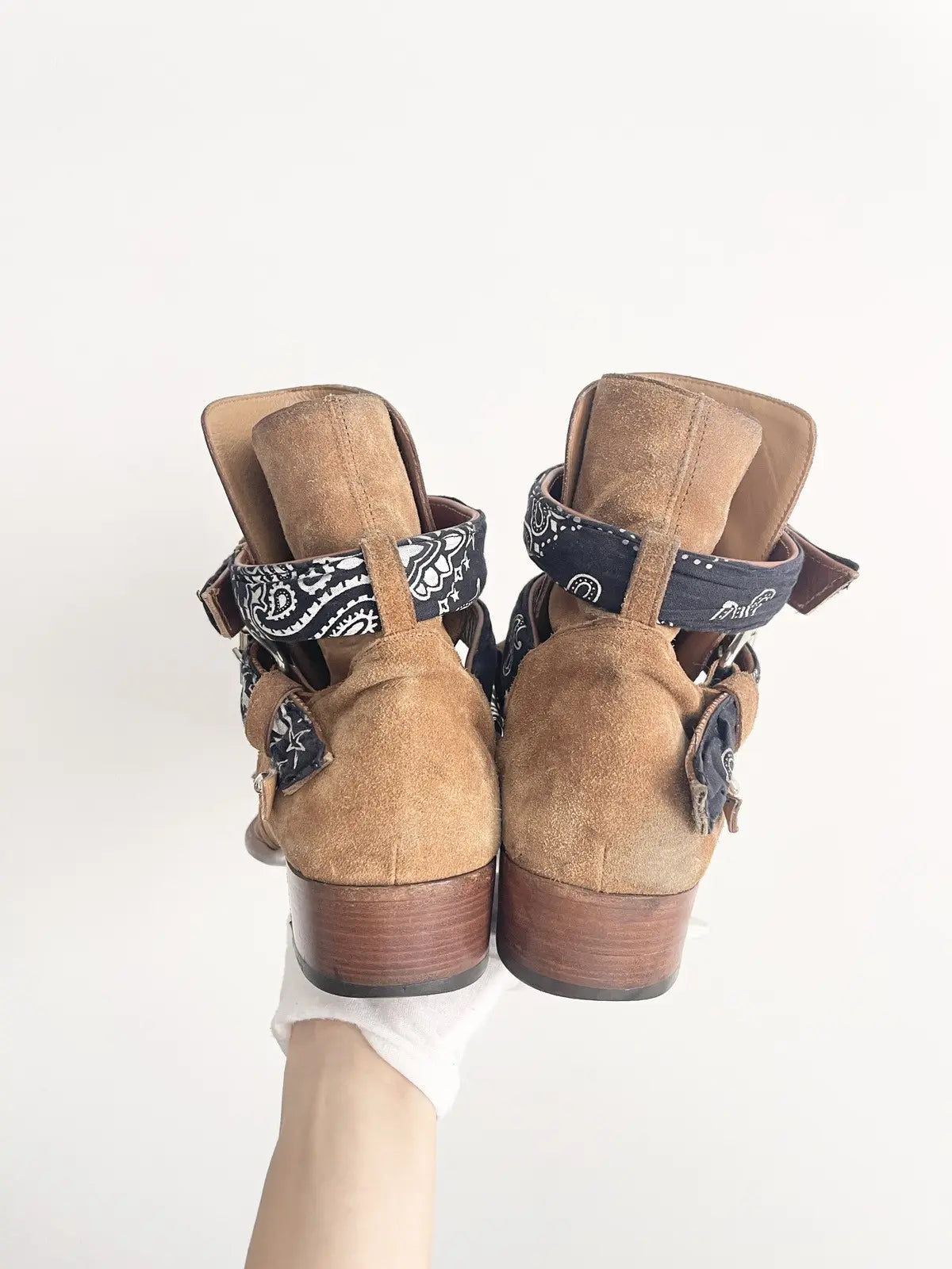 AMIRI Buckle Suede Ankle Boot