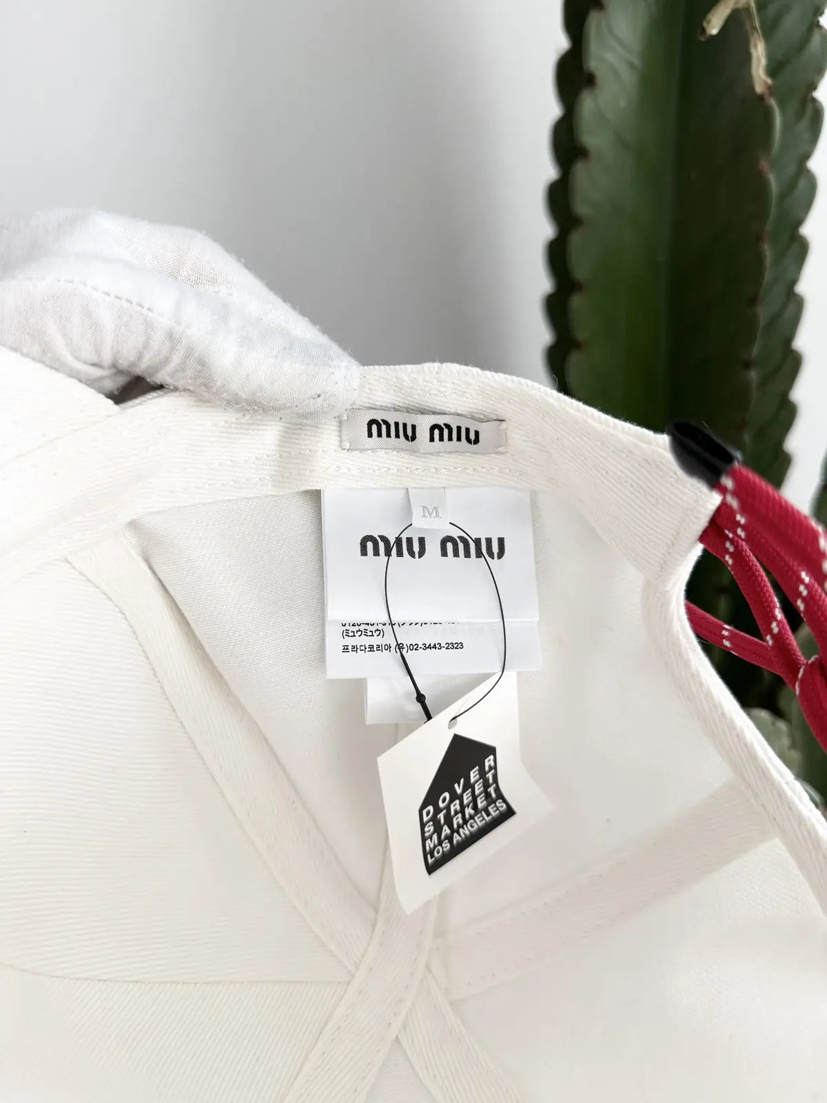Miu Miu x New Balance Red Cord Tennis Cap Hat