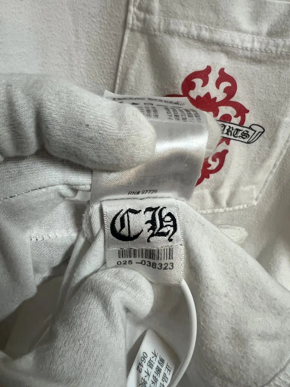 2010s Chrome Hearts Red Dagger Scroll Logo Tee