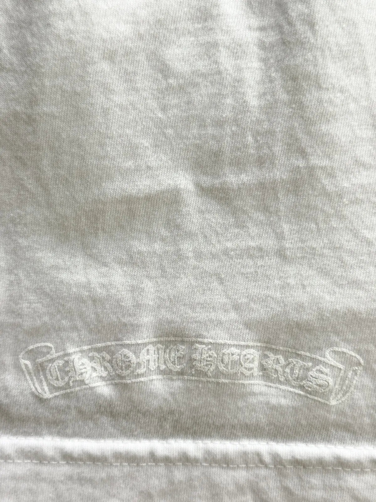 Chrome hearts Triple White Neck Logo LS Tee