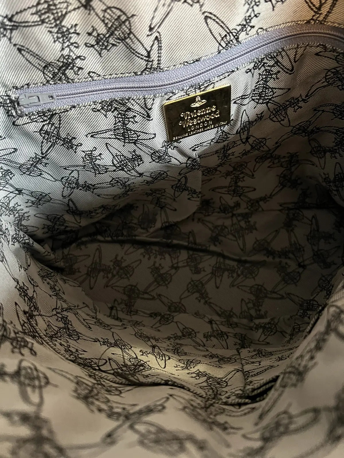 Vintage Vivienne Westwood Orbit Monogram Leather Hand Bag