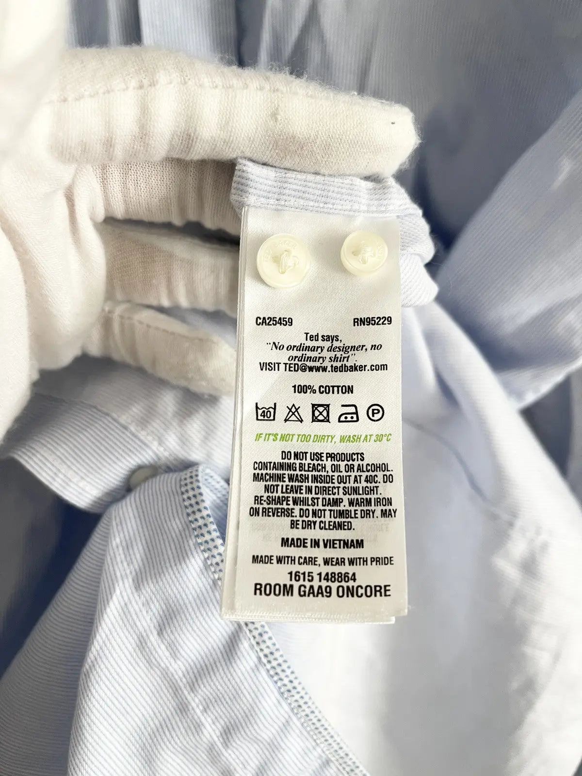 Ted Baker 100% Cotton Button Up Dress Shirt