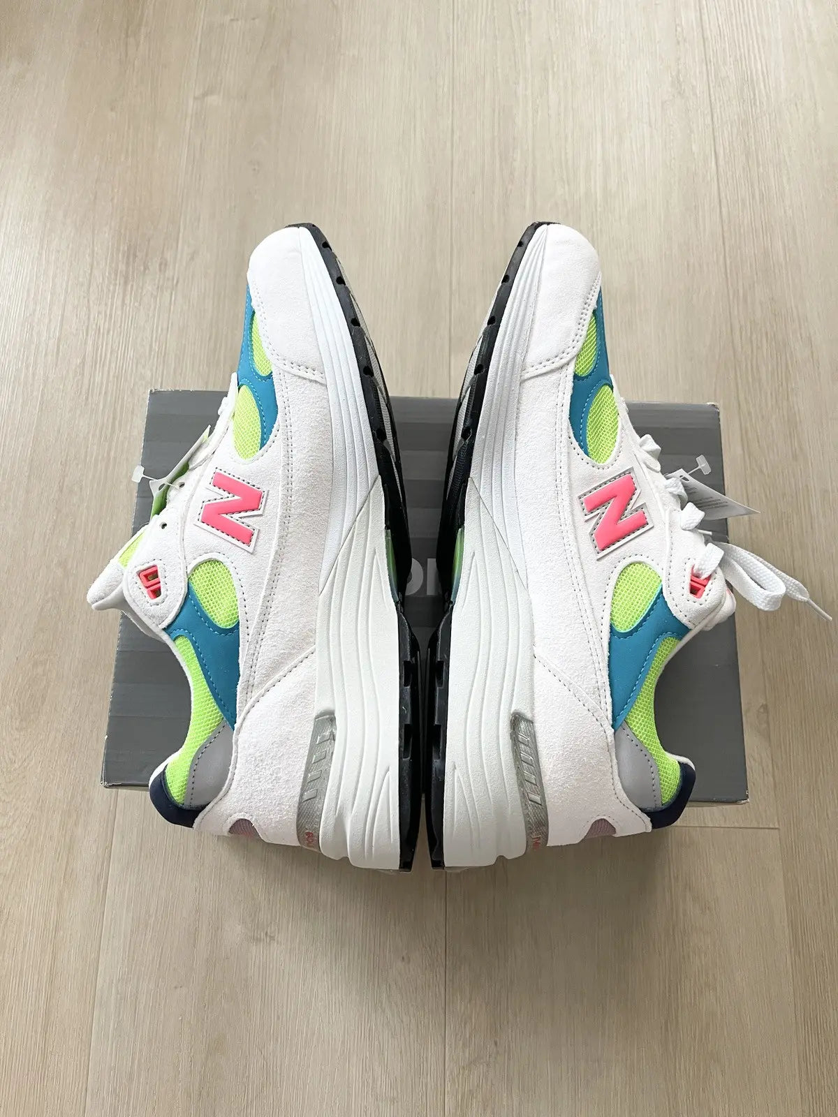 New Balance 992 Made in USA White Neon