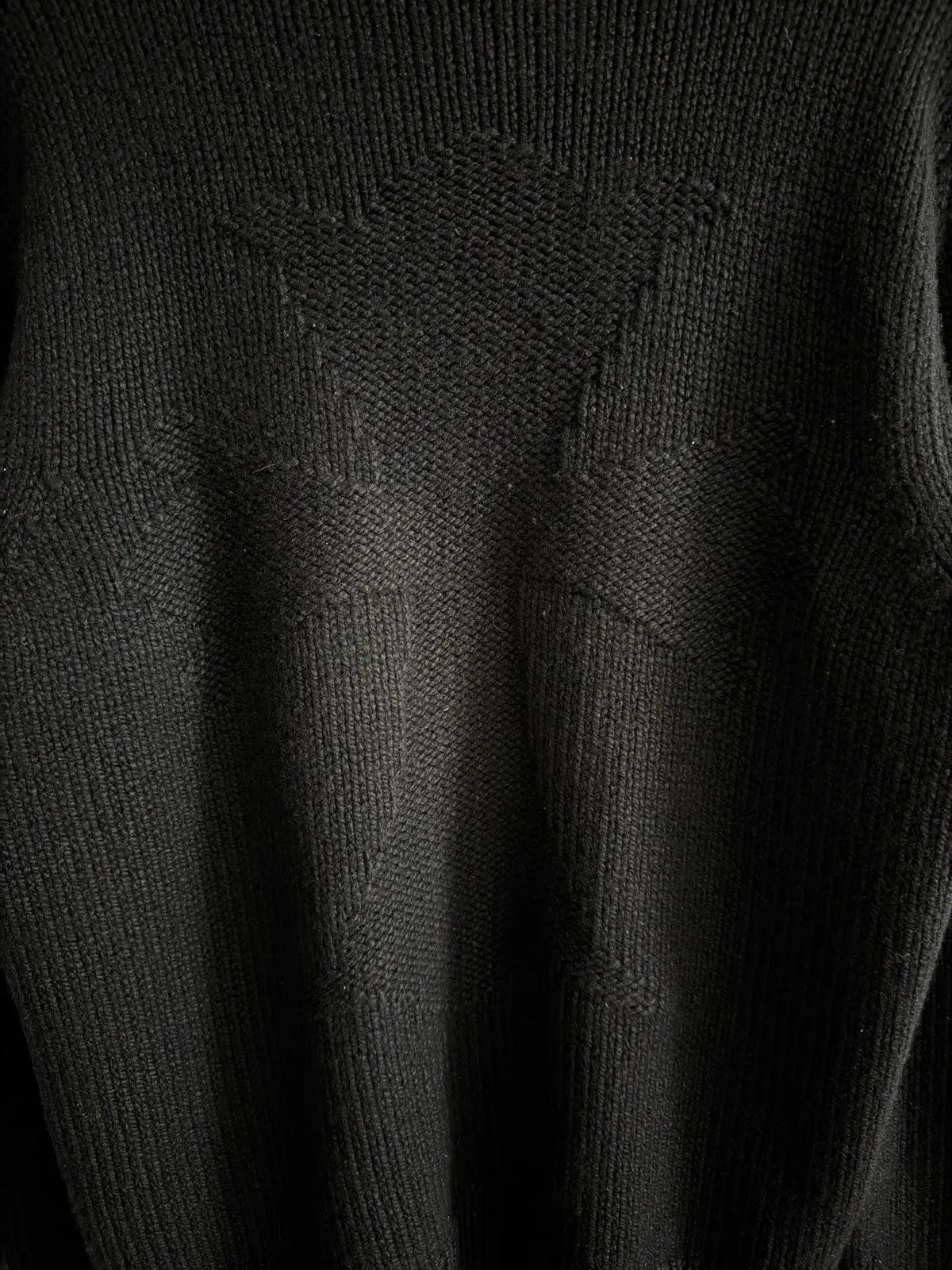 Chrome Hearts Cashmere Double Leather Patch Sweater