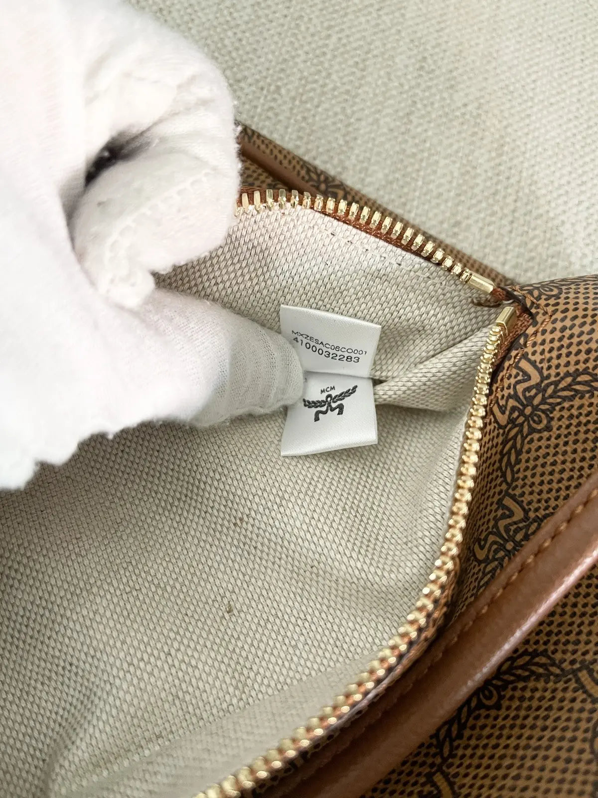 MCM Himmel Triangle Pouch Bag In Lauretos