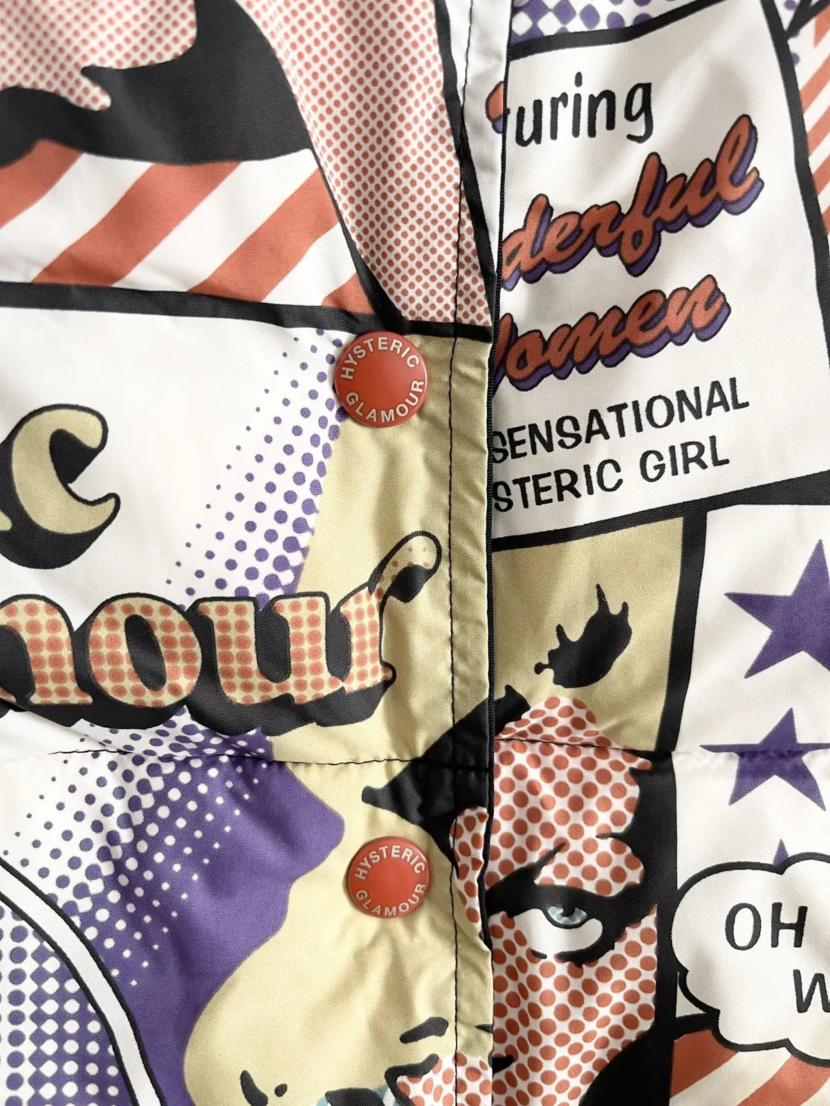 2000s Hysteric Glamour Nude Girl Manga Puffer Vest