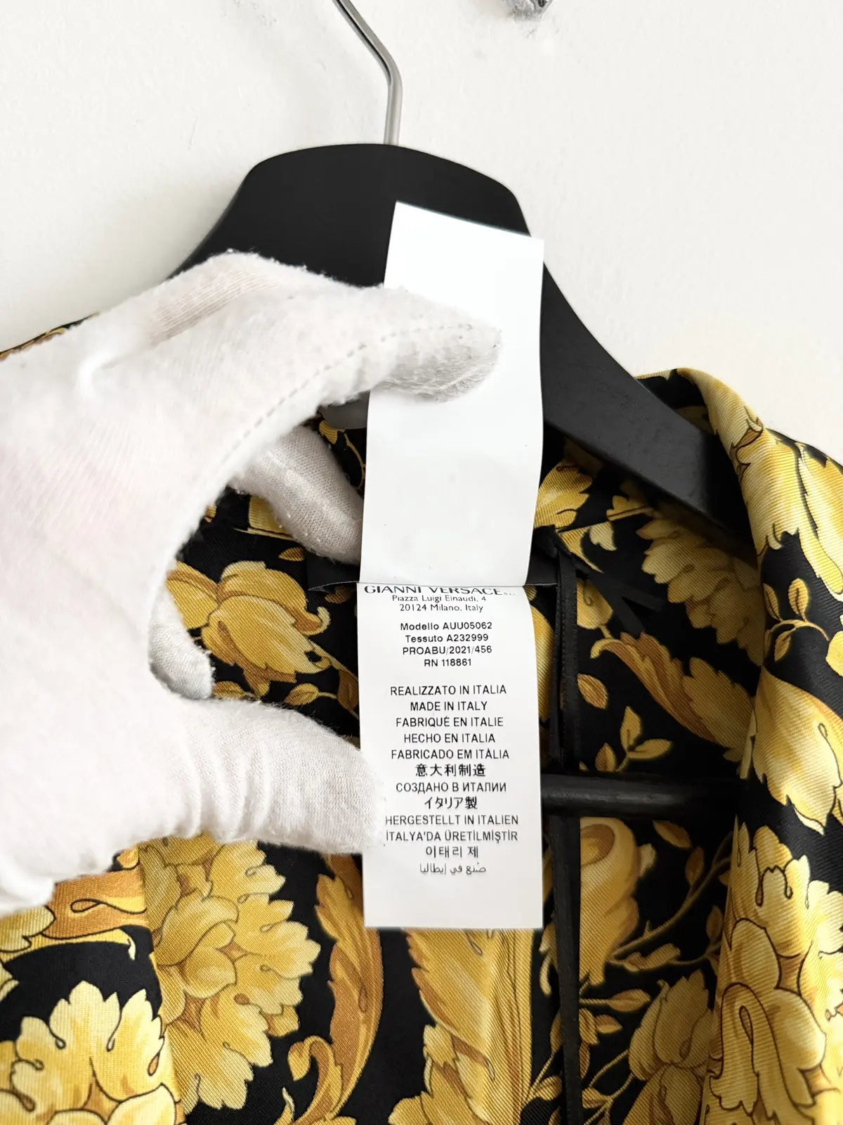 Versace Silk Twill Baroquel Robe