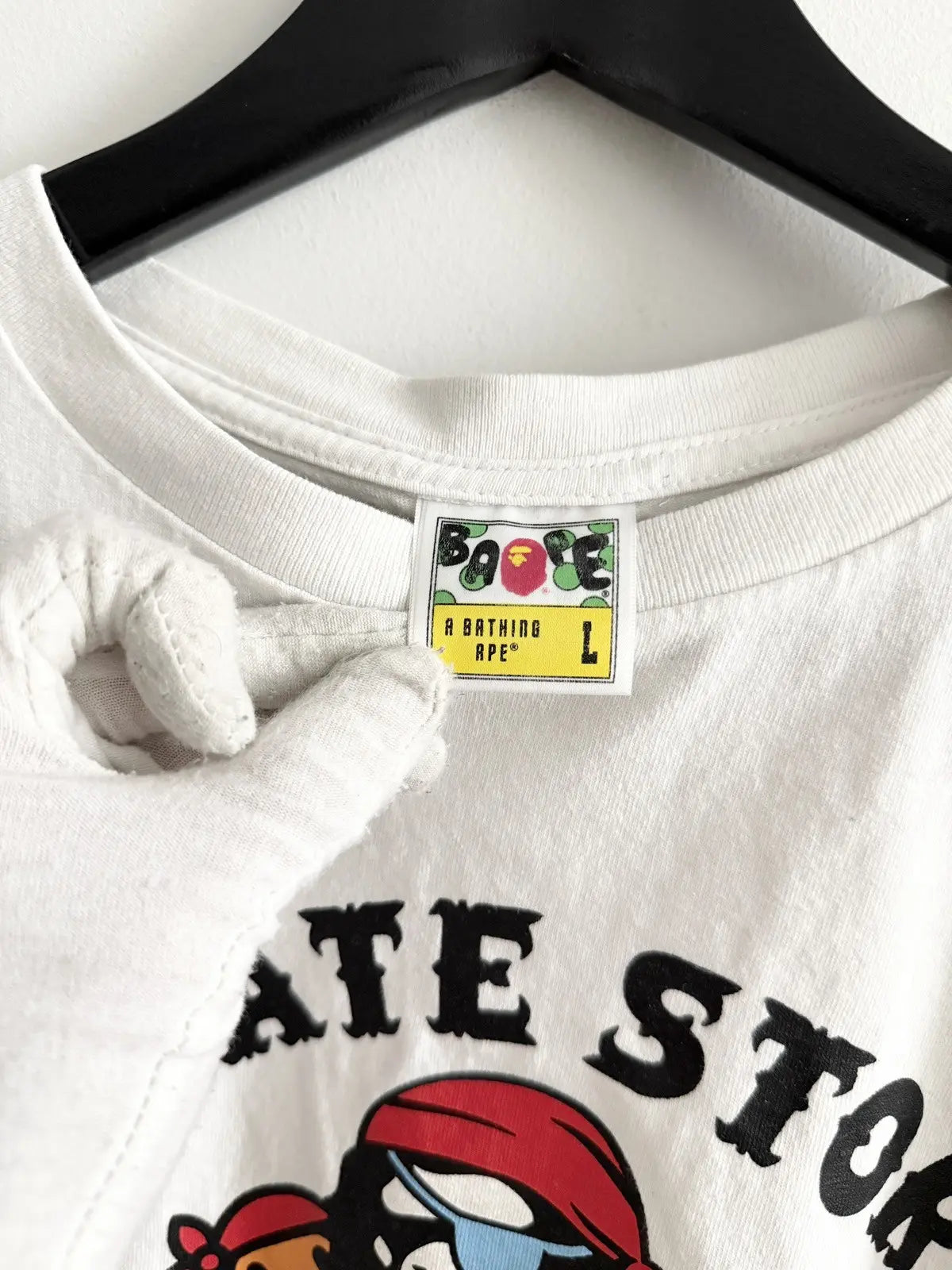 2000s Bape Pirate Bape Treasure College Logo Tee