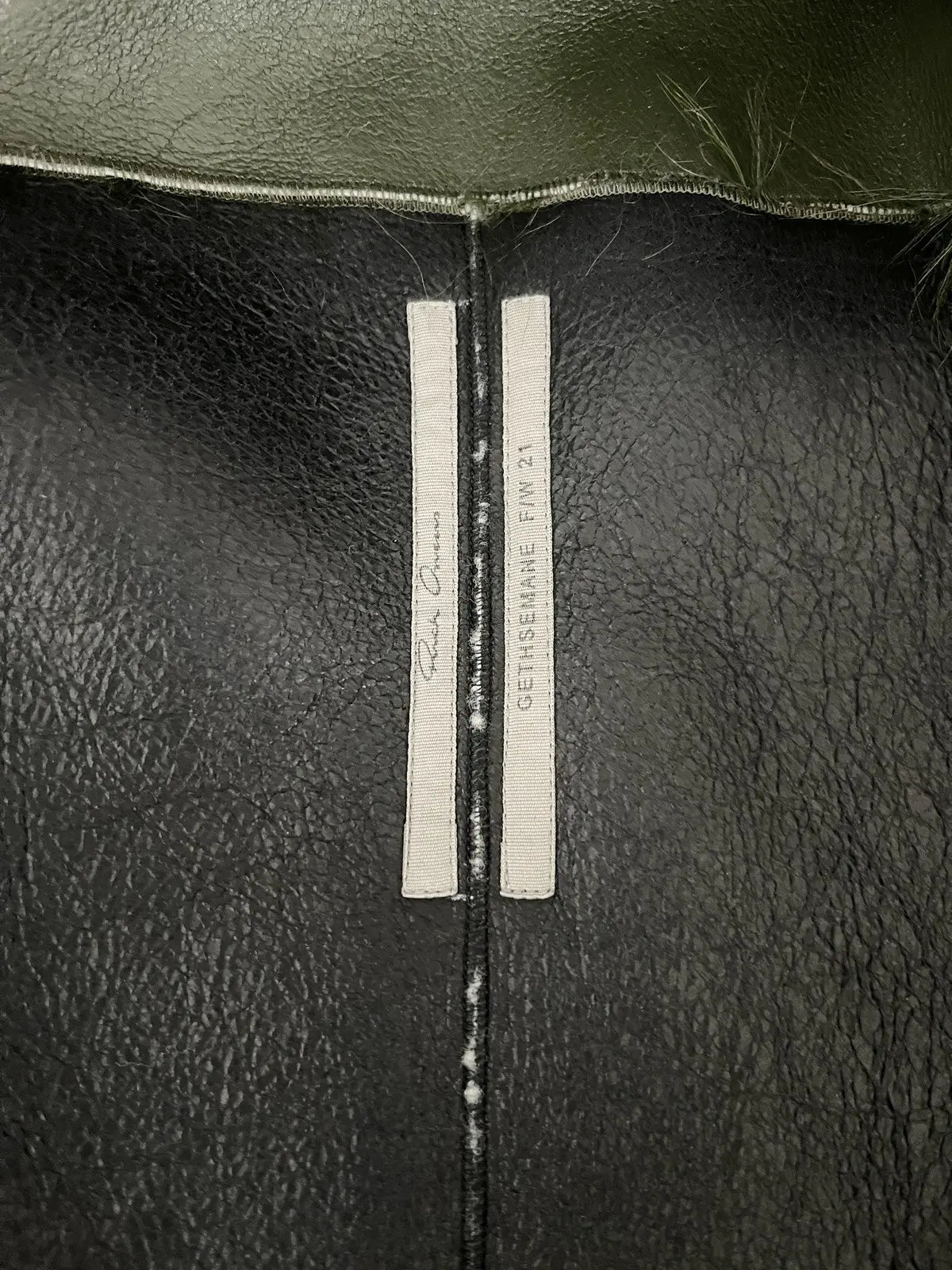 FW21 Rick Owens Gethsemane Fur Leather Jacket