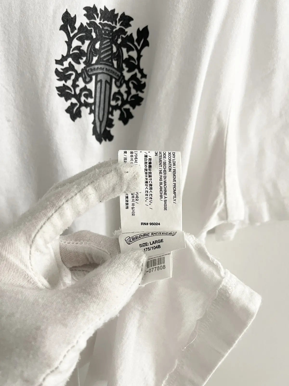 2010s Chrome Hearts Floral Dagger Tee