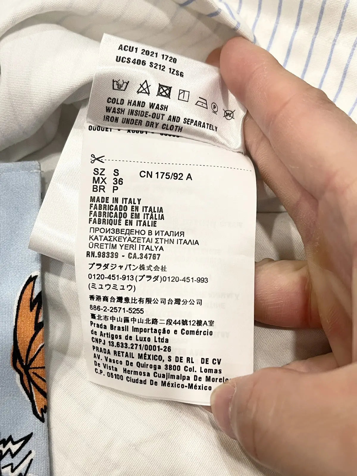 Prada Double Match Poplin Shirt