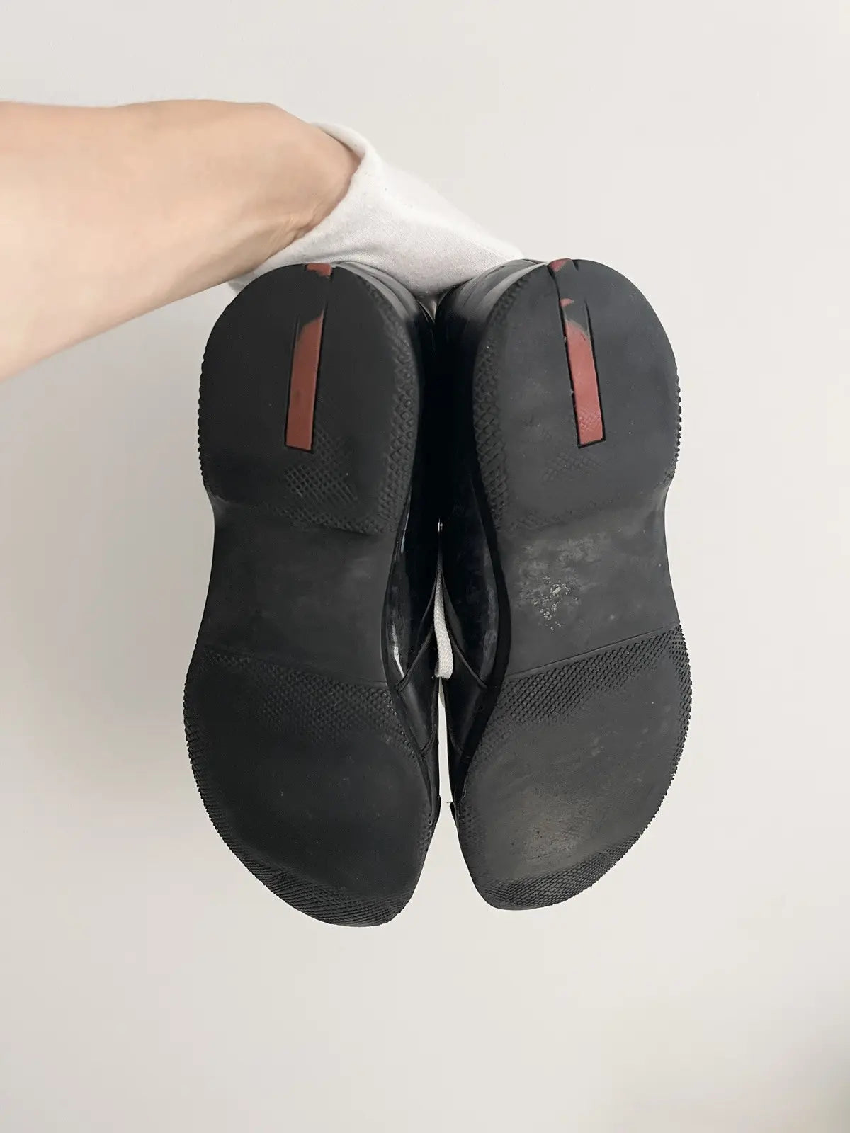 1990s Prada Monte Carlo Panda Color Leather Sneakers