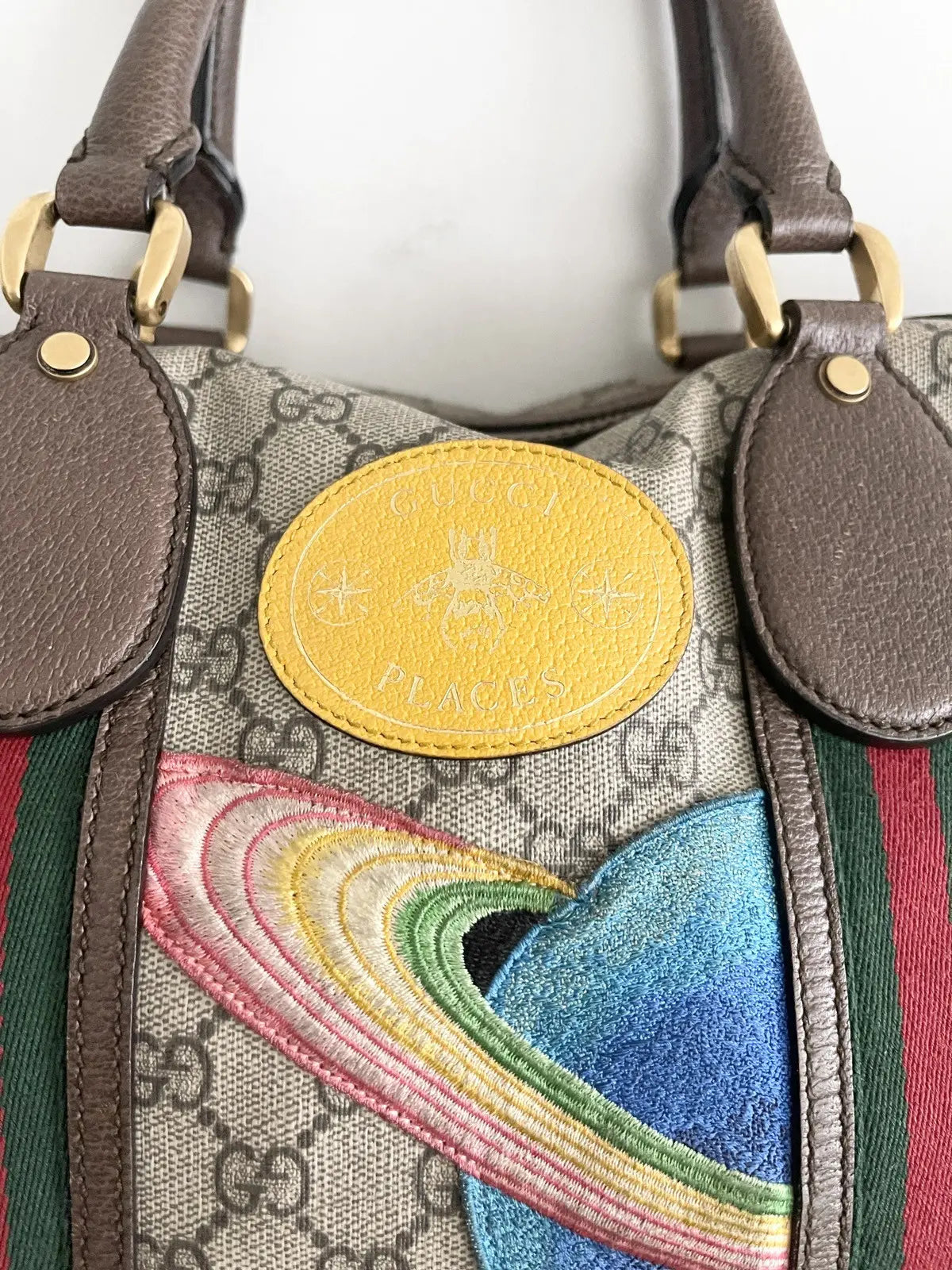 Gucci GG Supreme Monogram Courrier Medium Duffle Bag