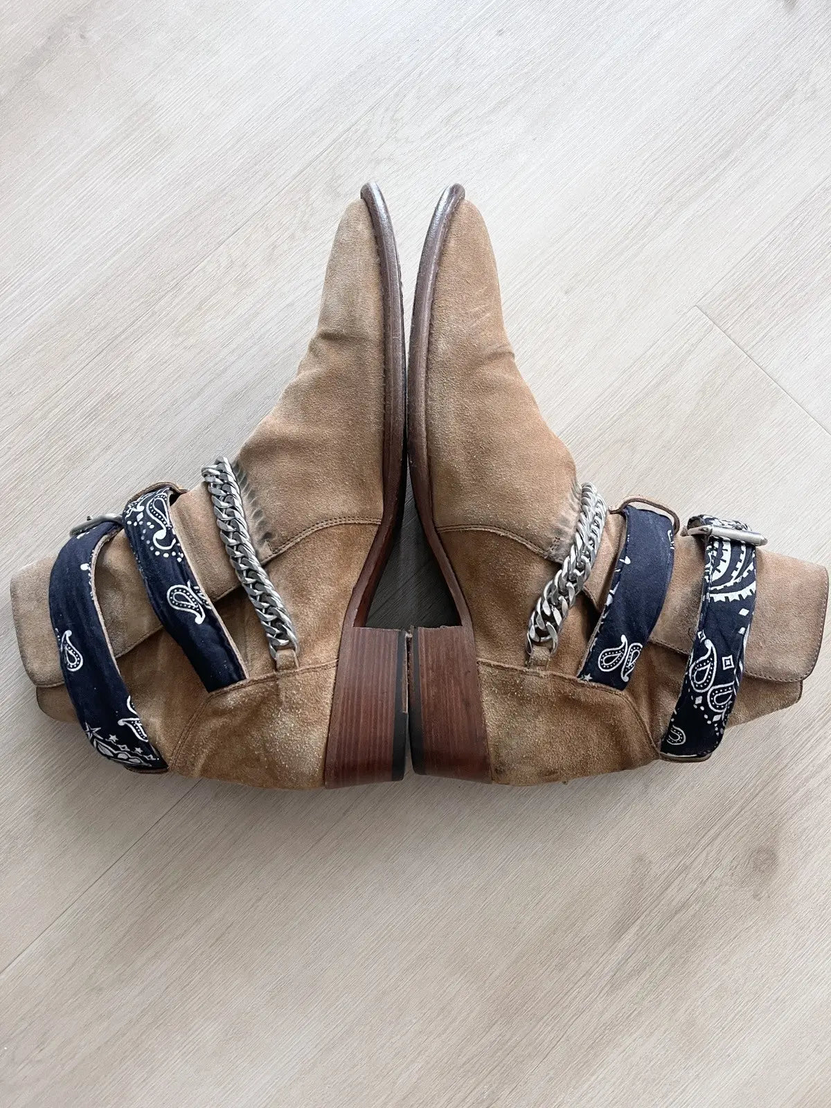 AMIRI Buckle Suede Ankle Boot