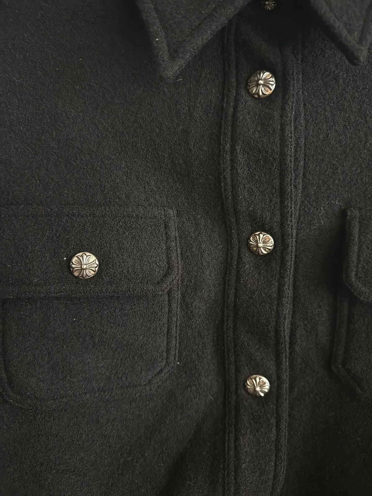 Chrome Hearts Cropped Work Dog Wool Jacket