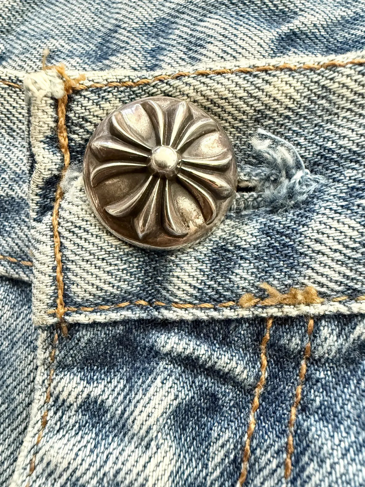 Chrome Hearts Orange Star Patch Levis Jeans