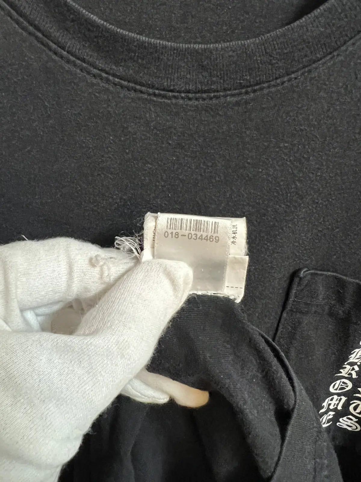 Chrome Hearts Fuck You Eye Chart Scripts Pocket Tee