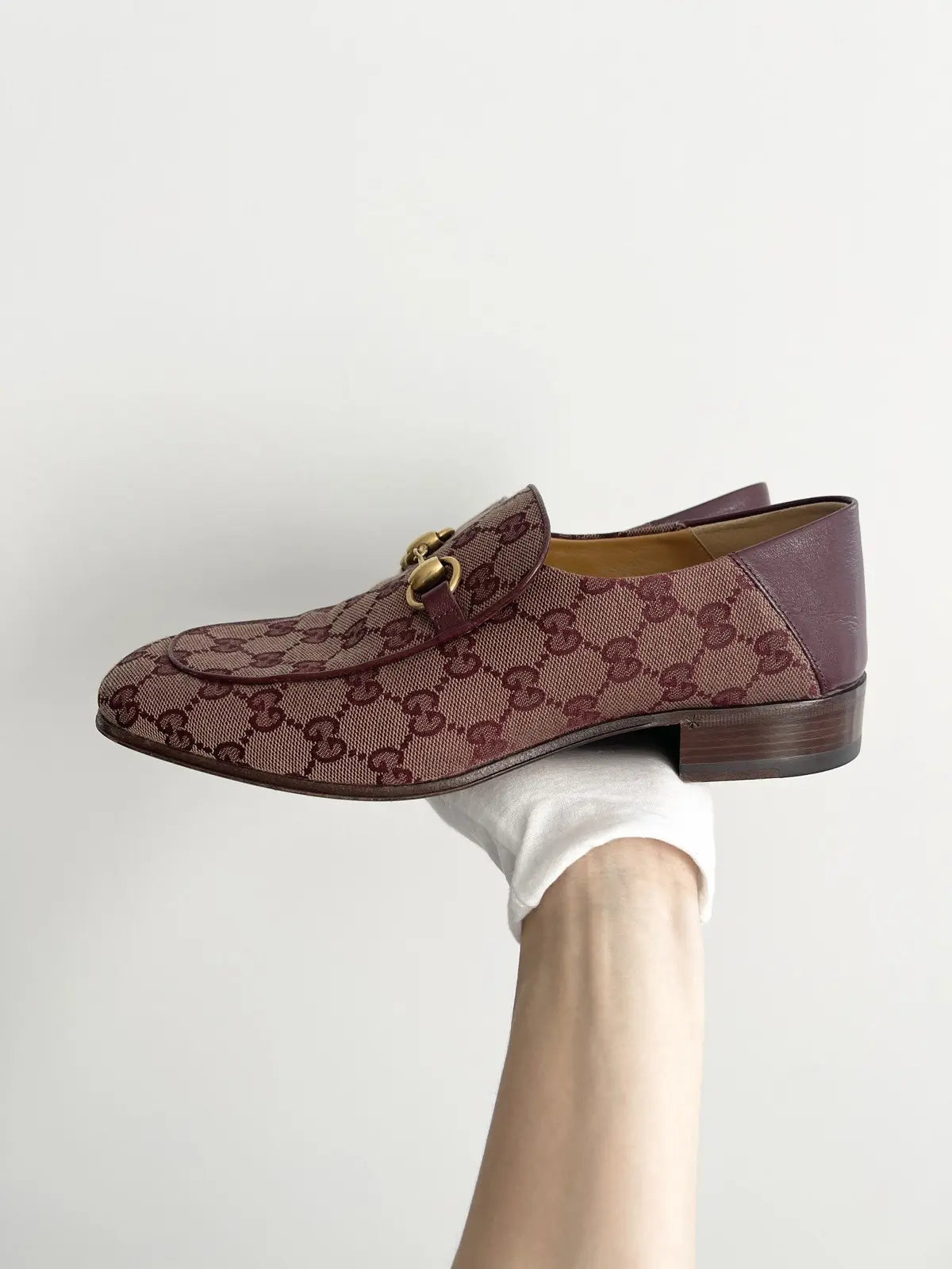 Gucci Men's GG Supreme Canvas Horsebit Loafers