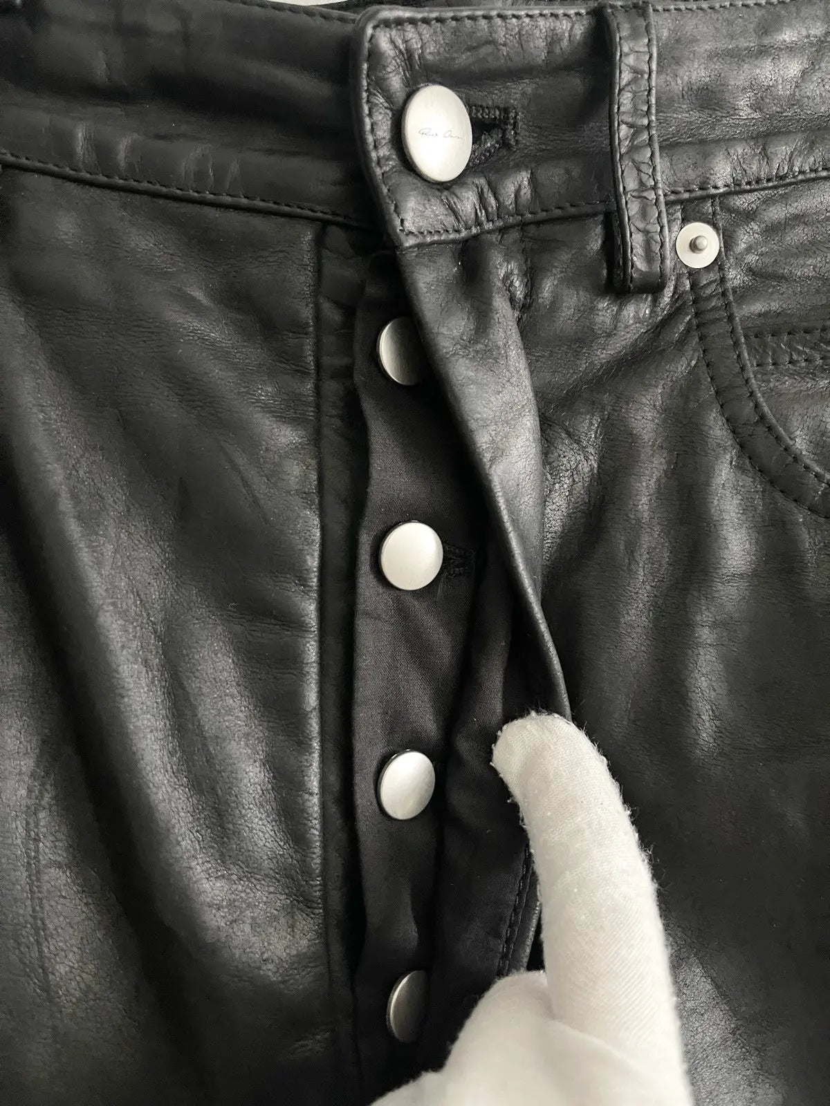 SS23 Rick Owens Calf Leather Bolan Banana Pants