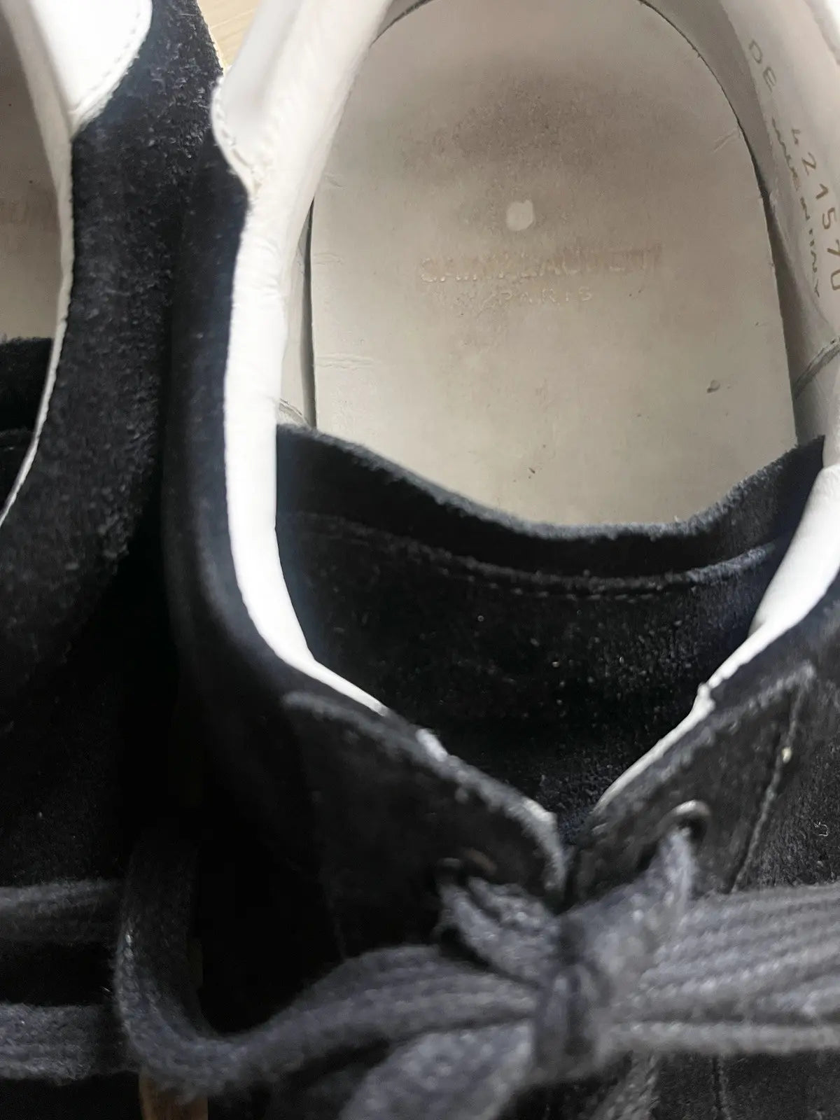 Saint Laurent SL/06 Leather Trimmed Suede Sneakers