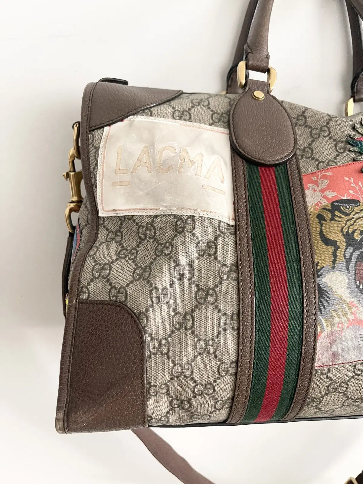 Gucci GG Supreme Monogram Courrier Medium Duffle Bag