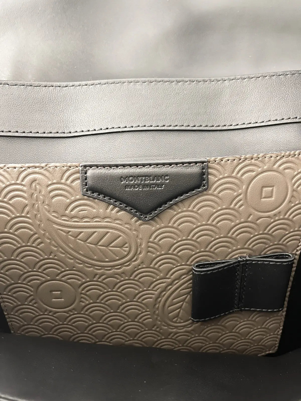 Montblanc Triple Black Soft Leather Messenger Bag