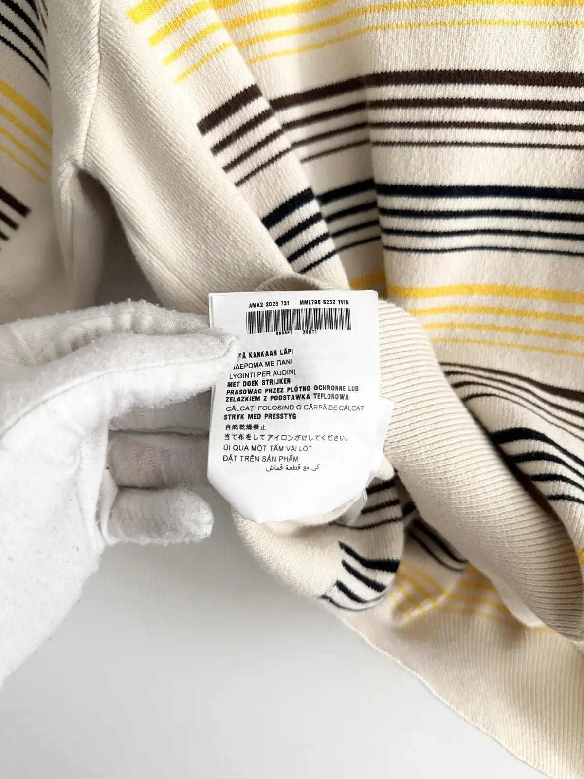 SS23 Miu Miu Stripe Logo Polo Shirt
