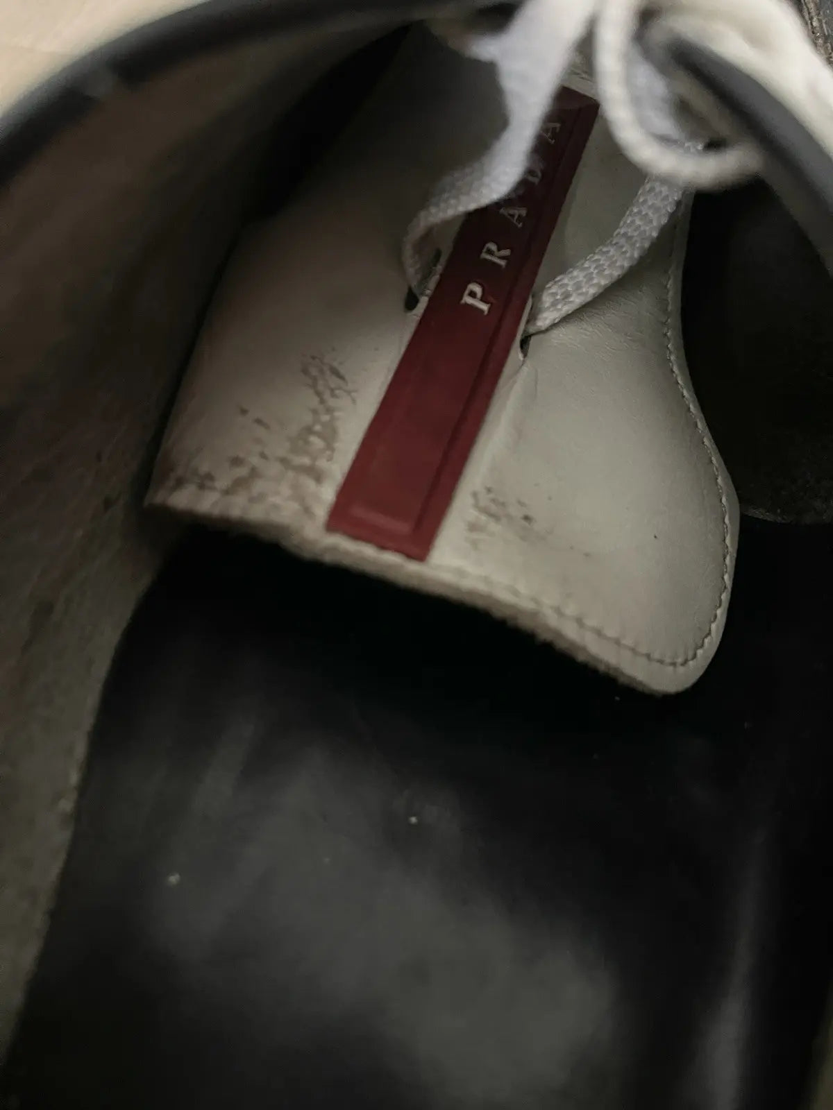 1990s Prada Monte Carlo Panda Color Leather Sneakers