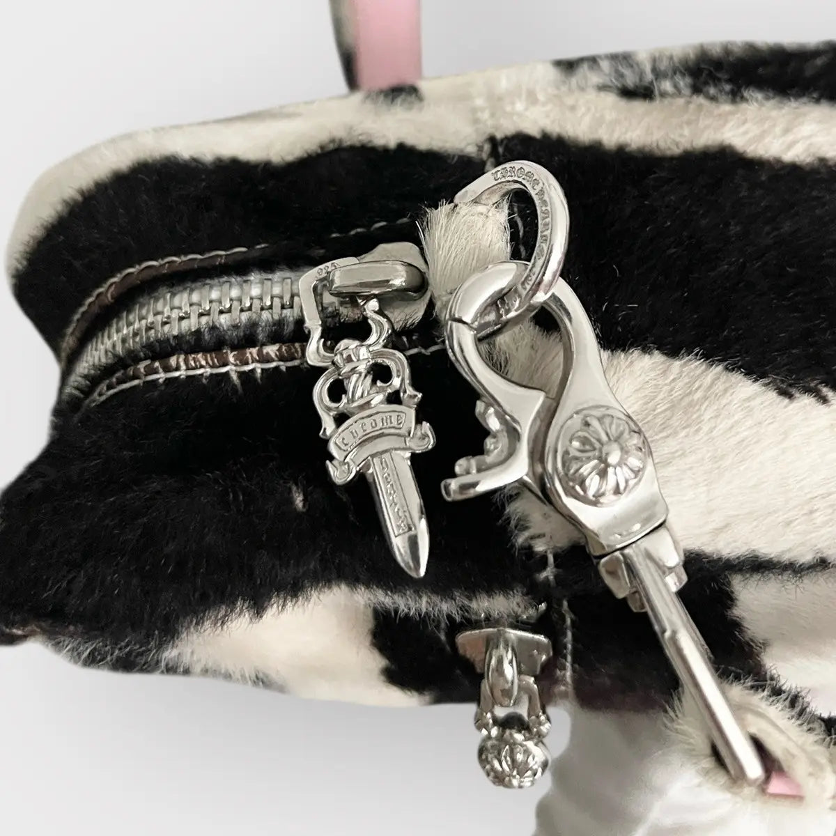 Chrome Hearts Triple Pink Patch Zebra Taka Bag