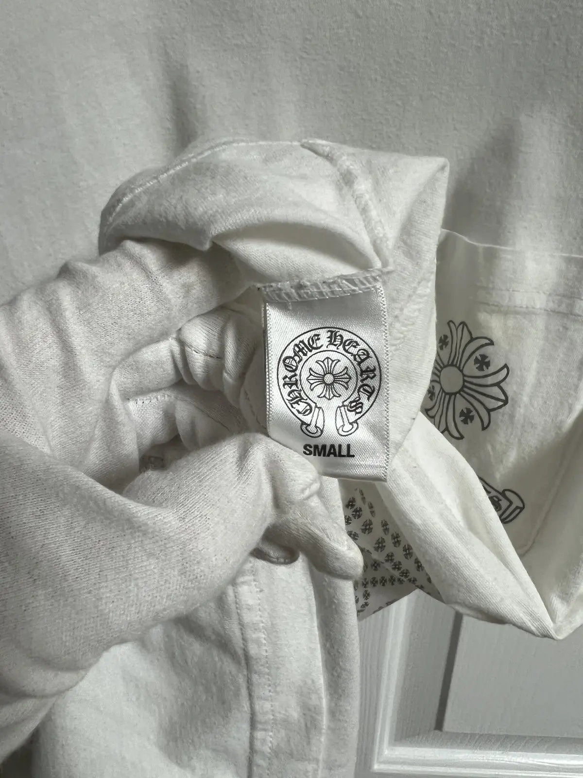 Chrome Hearts Matrix Cross Scroll Logo Pocket Tee