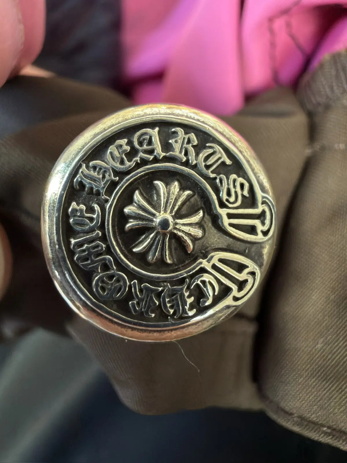 Chrome Hearts Pink Lucky Patch Nylon Carpenter