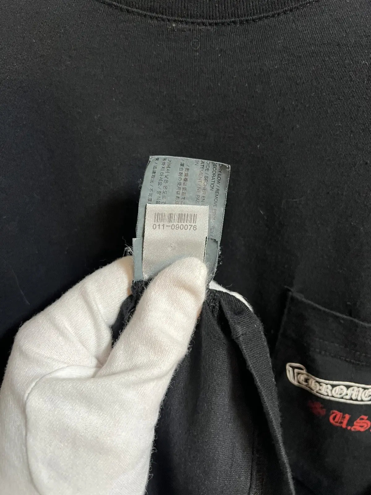 2010s Chrome Hearts USA Flag Scroll Logo Tee