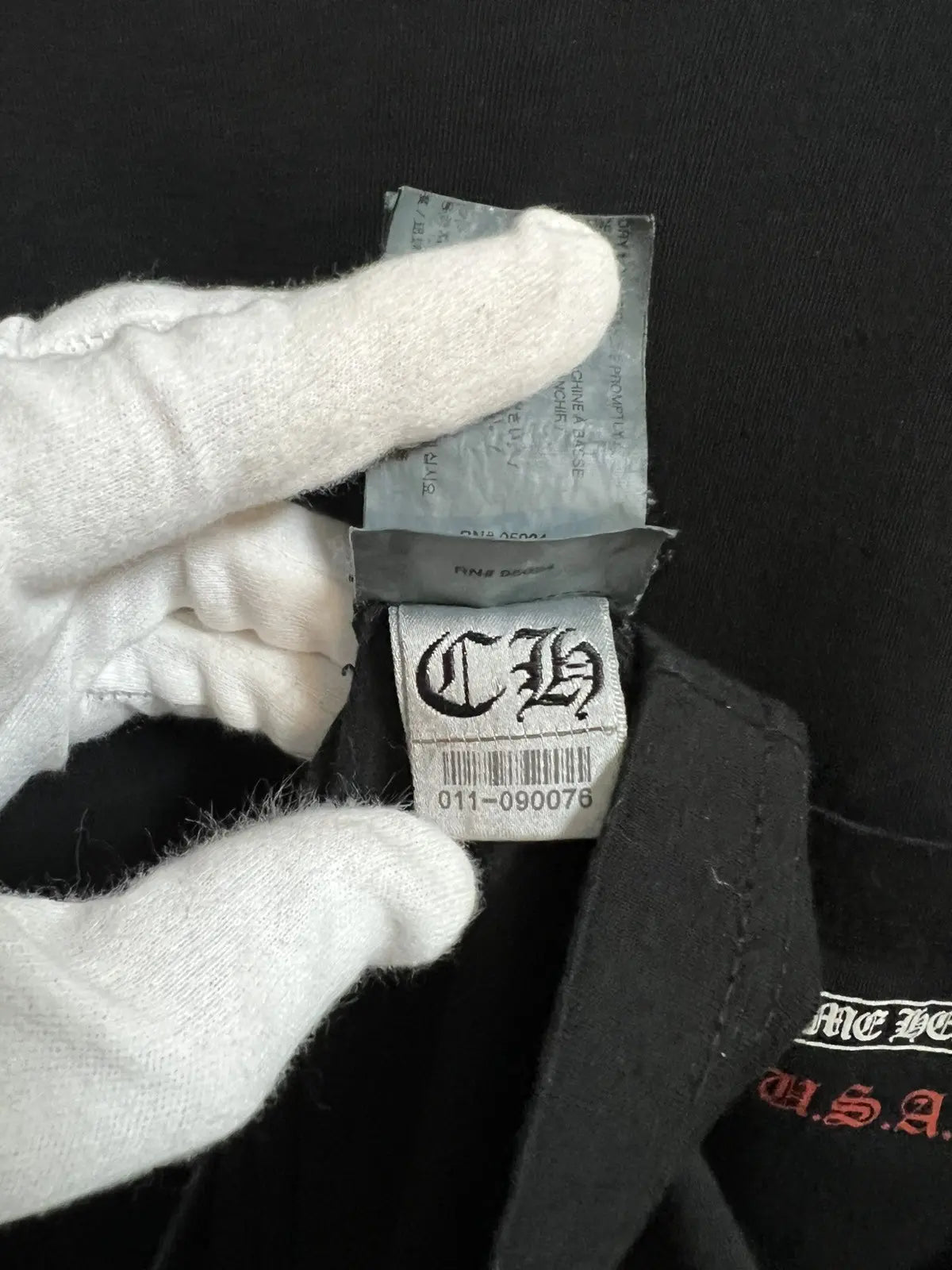 2010s Chrome Hearts USA Flag Scroll Logo Tee