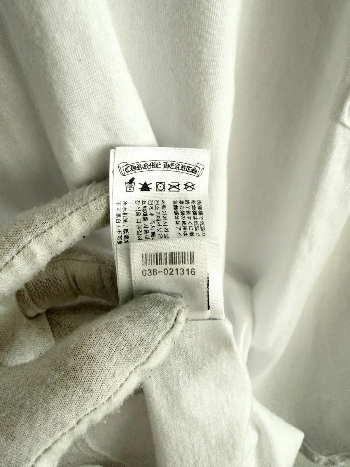 Chrome hearts Triple White Neck Logo LS Tee