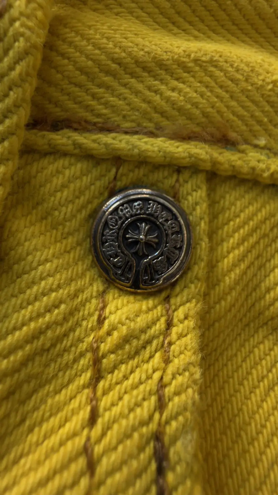 Chrome Hearts Yellow Cross Patches Levi’s Jeans