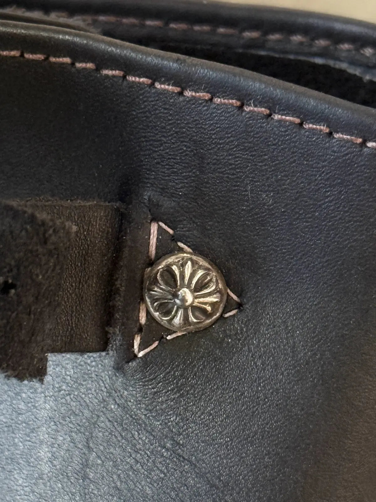 Brand New Chrome Hearts Wesco Leather Boots