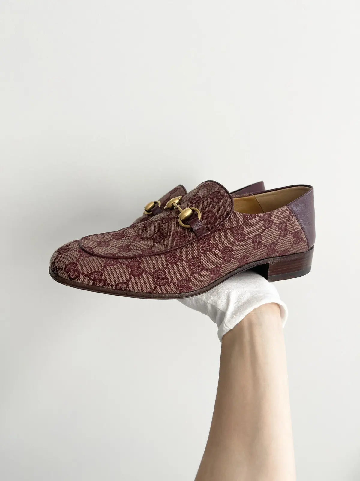 Gucci Men's GG Supreme Canvas Horsebit Loafers