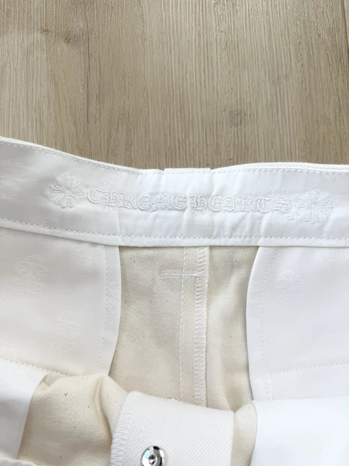 Chrome Hearts Wide Leg Pants with Leather Strap