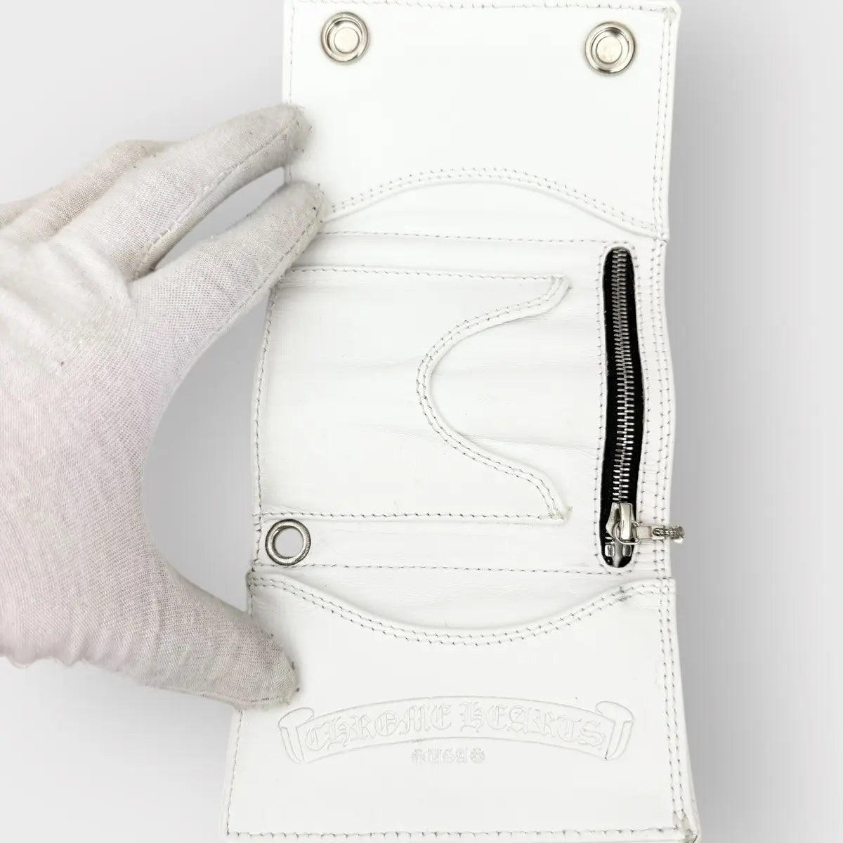 Chrome hearts Trifold Wallet With Heart Buttons