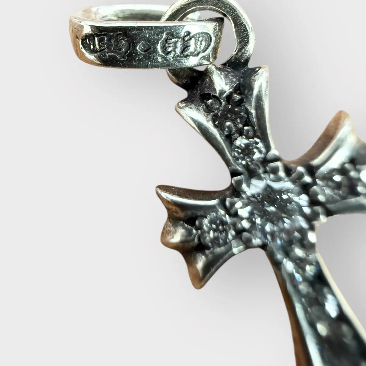 Chrome Hearts Diamond Baby Fat Cross Charm Pendant