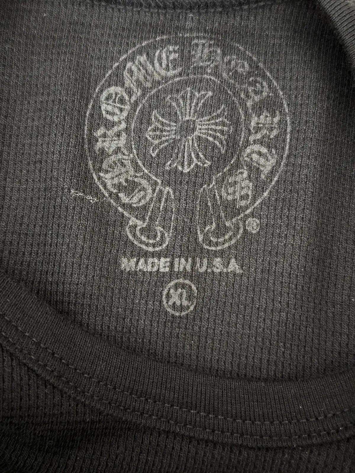 Chrome Hearts Floral Horseshoe Long Sleeve Thermal Tee